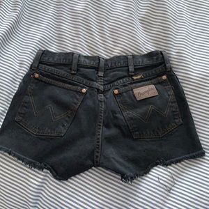 Wrangler black denim shorts